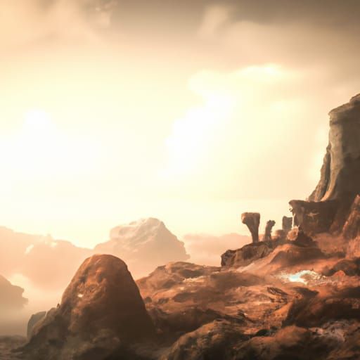 Cinematic fantasy landscape