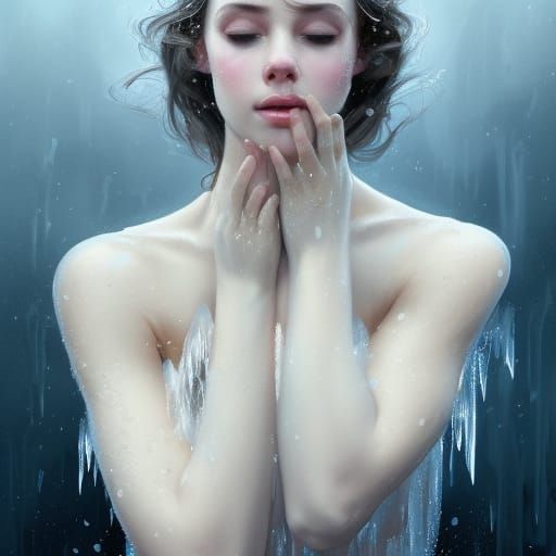 Ballerina in ice