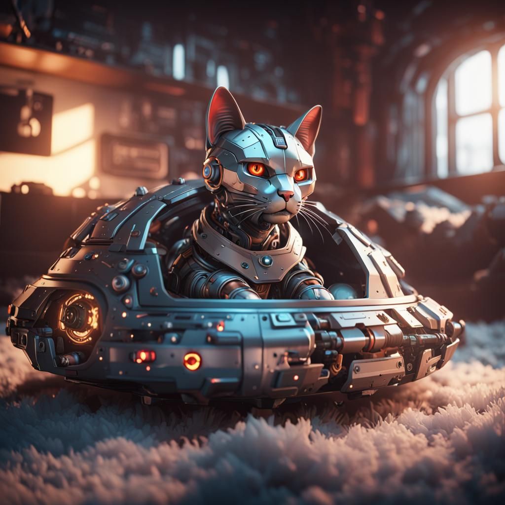 Cyborg Cat is charging