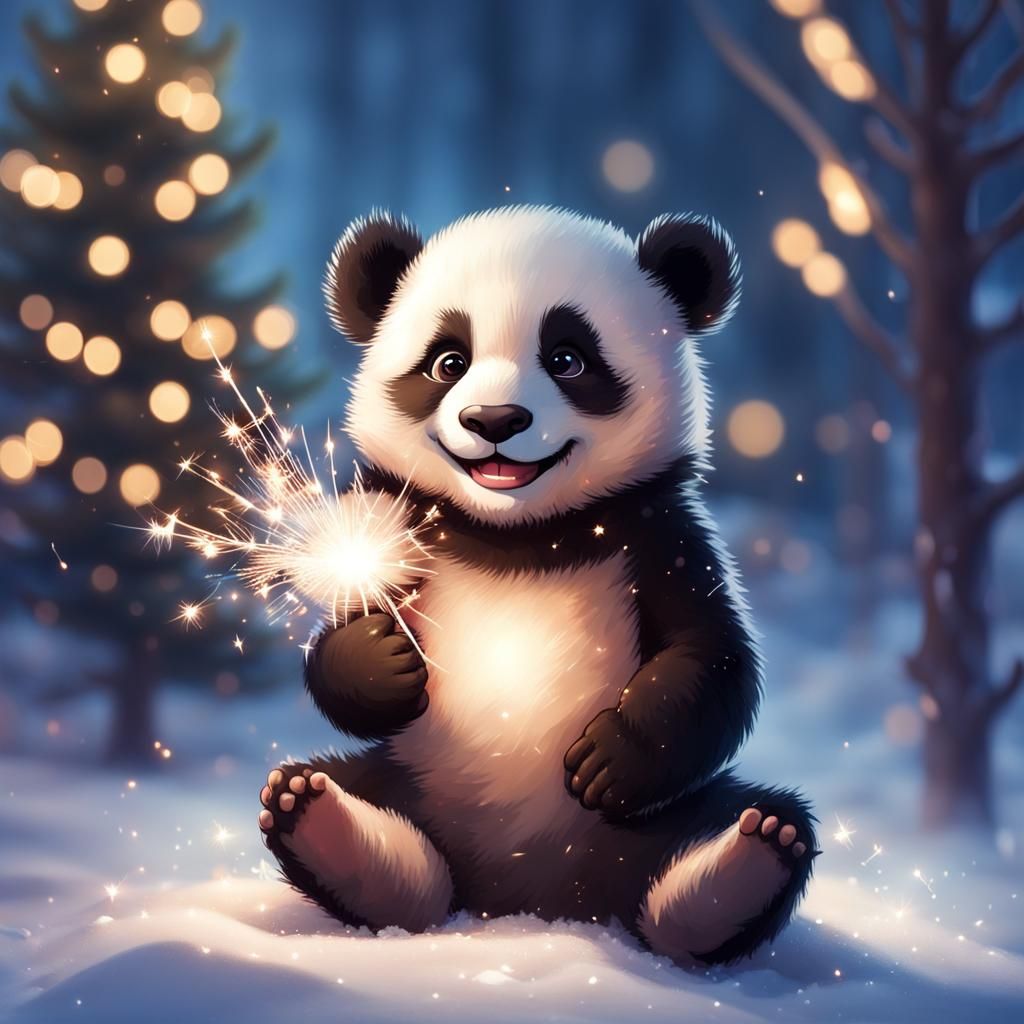 Sparkle panda - AI Generated Artwork - NightCafe Creator