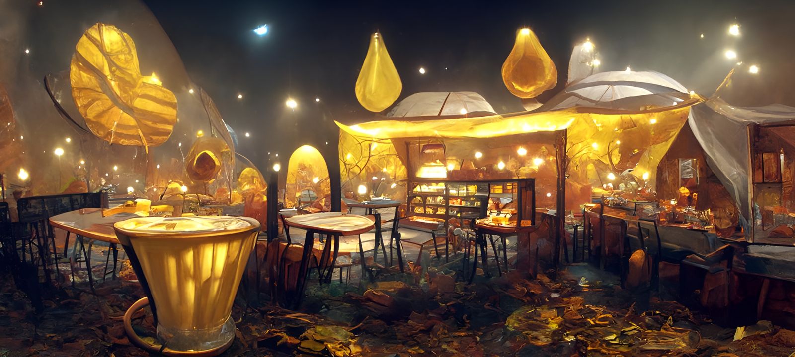 A #HoneyPunk Night Cafe
