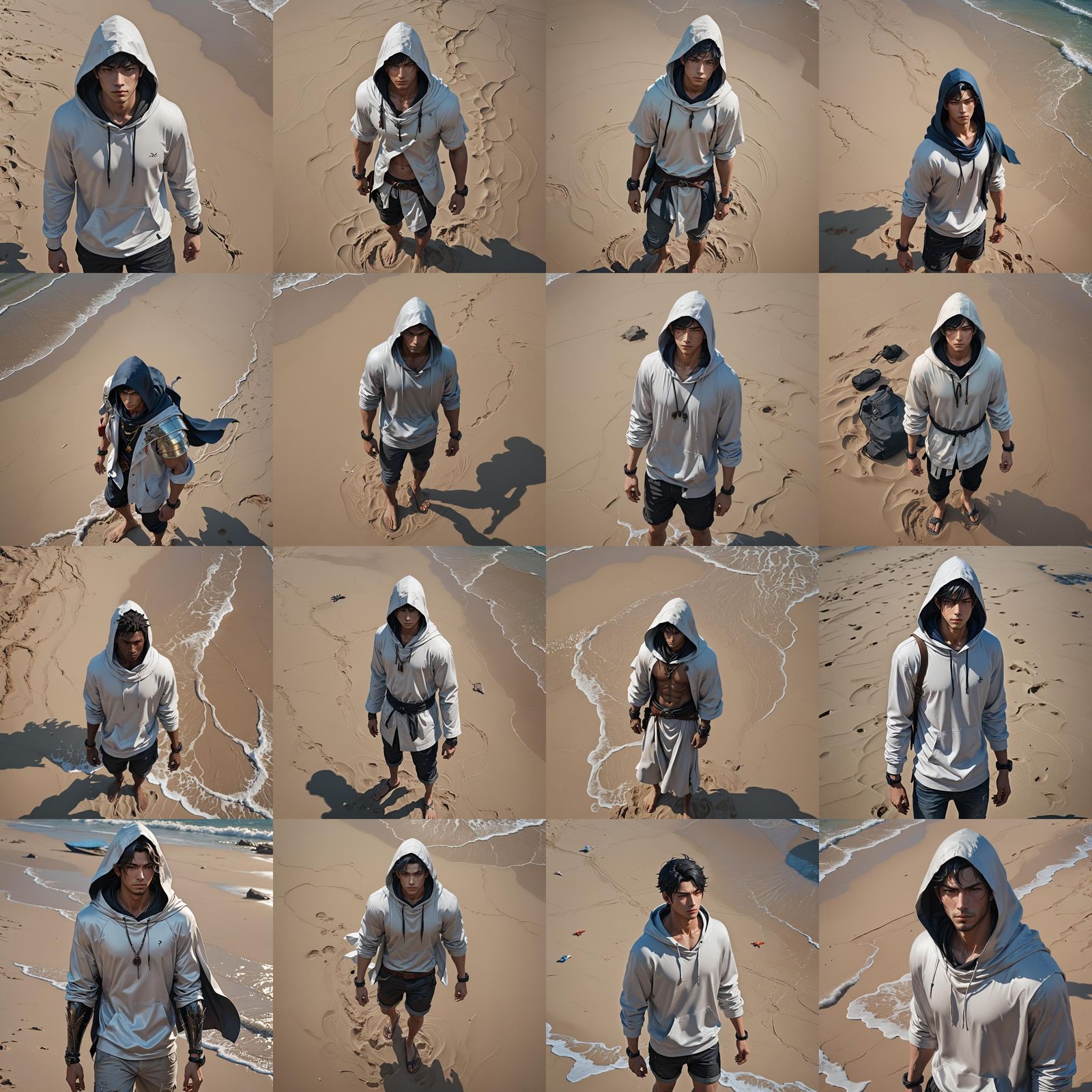 Enigmatic Man,beach,beautifull mighty,hood,
