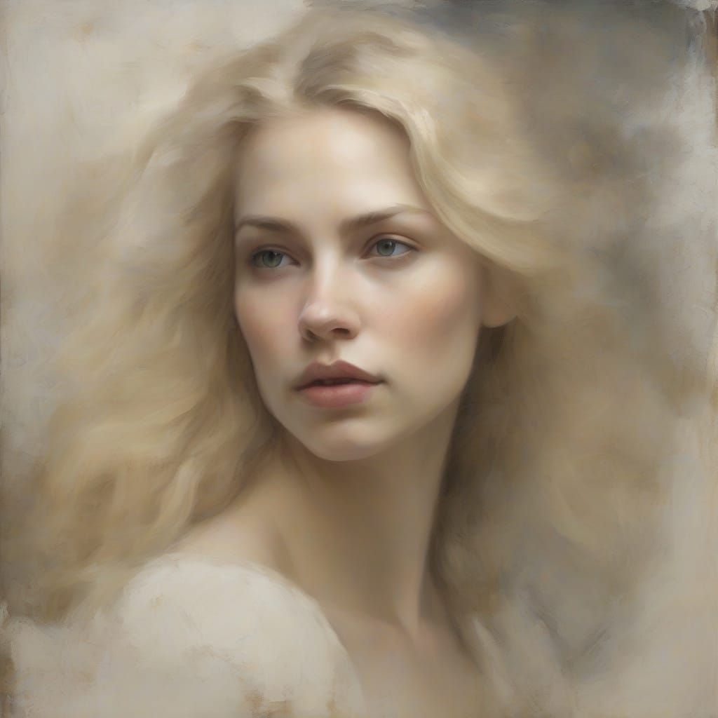 Delicate Canvas: A Study in Pale Impressionism and Grunge