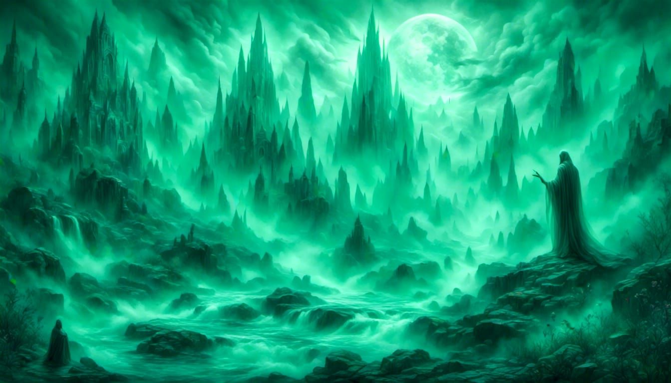 <lora:Charcoal art:1.0> <lora:Water color:1.0> <lora:Ghostly:1.0> The realm of the sleep