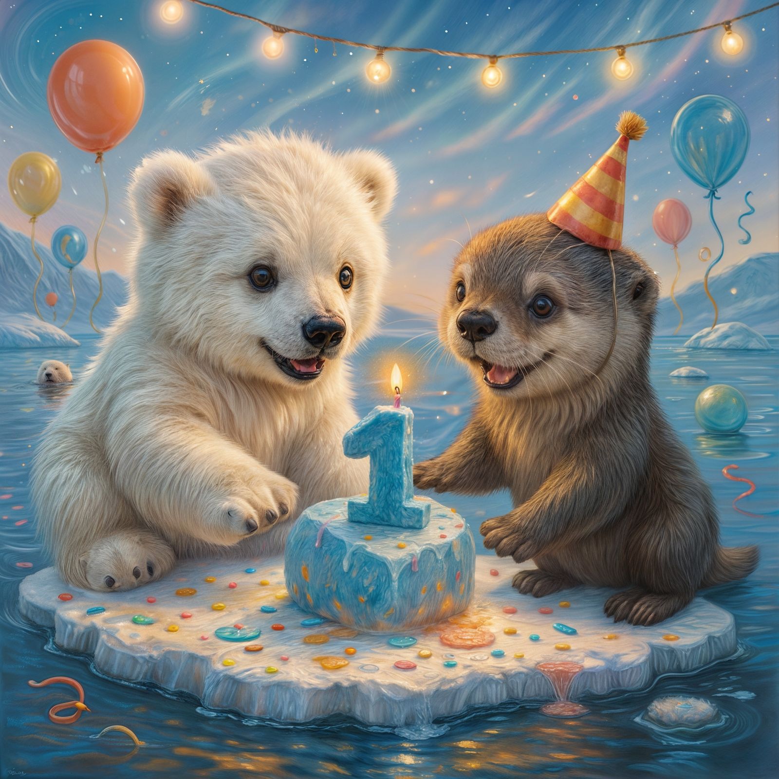 Baby Bear & Baby Otter  by @MyWayNator