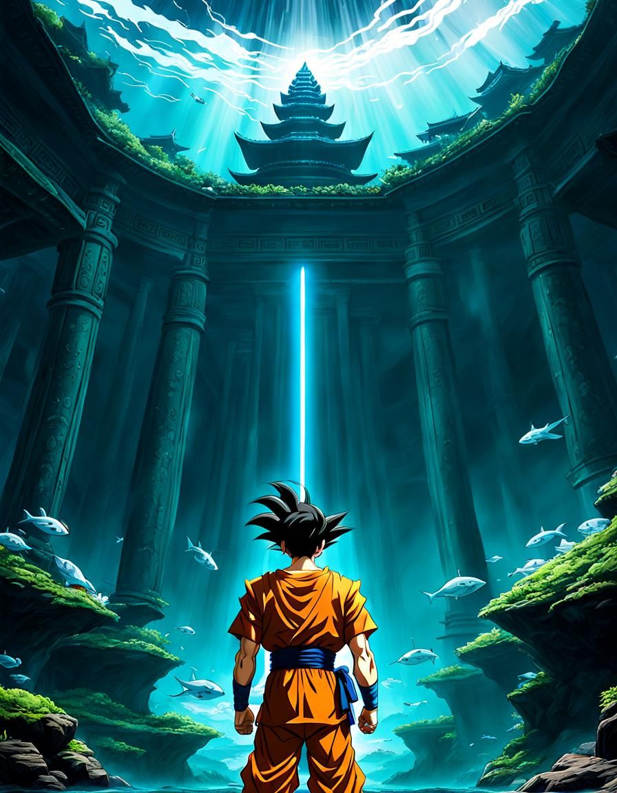 Son Goku, Admiration, Stormy, Jedi-Temple, Underwater view