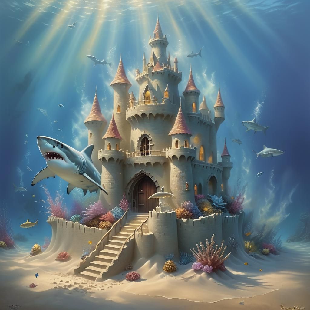 Underwater sand castle