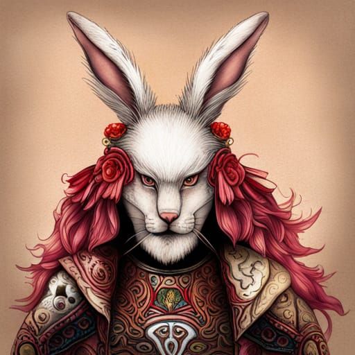 warrior rabbit - AI Generated Artwork - NightCafe Creator