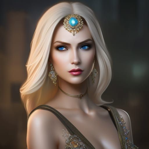Pretty woman wearing jewelry • blonde collection #3