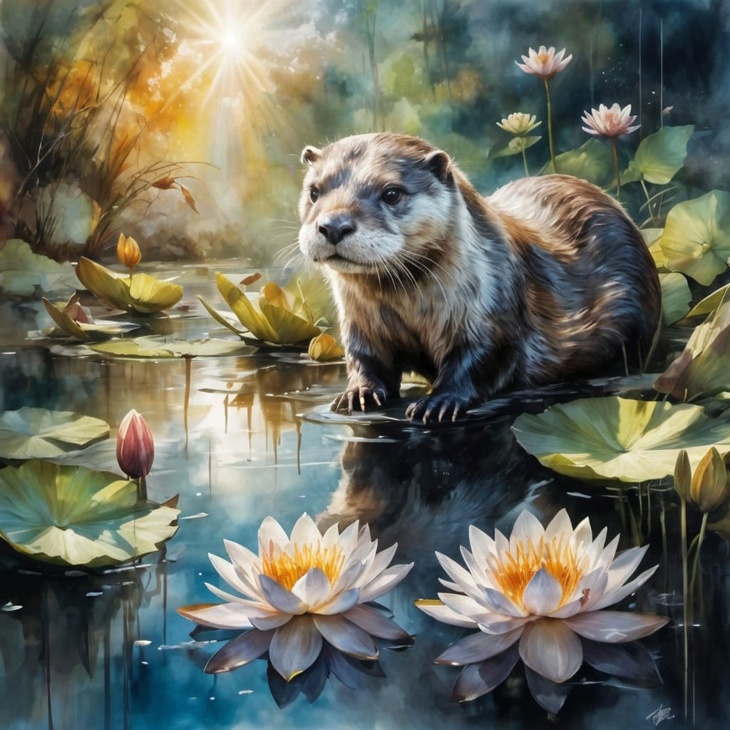 otter  by @silverpoodle