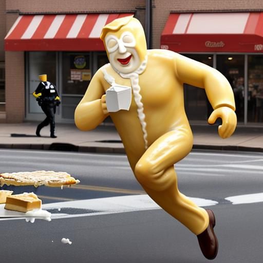 Butter Man on the Run 🧈 - AI Generated Artwork - NightCafe Creator