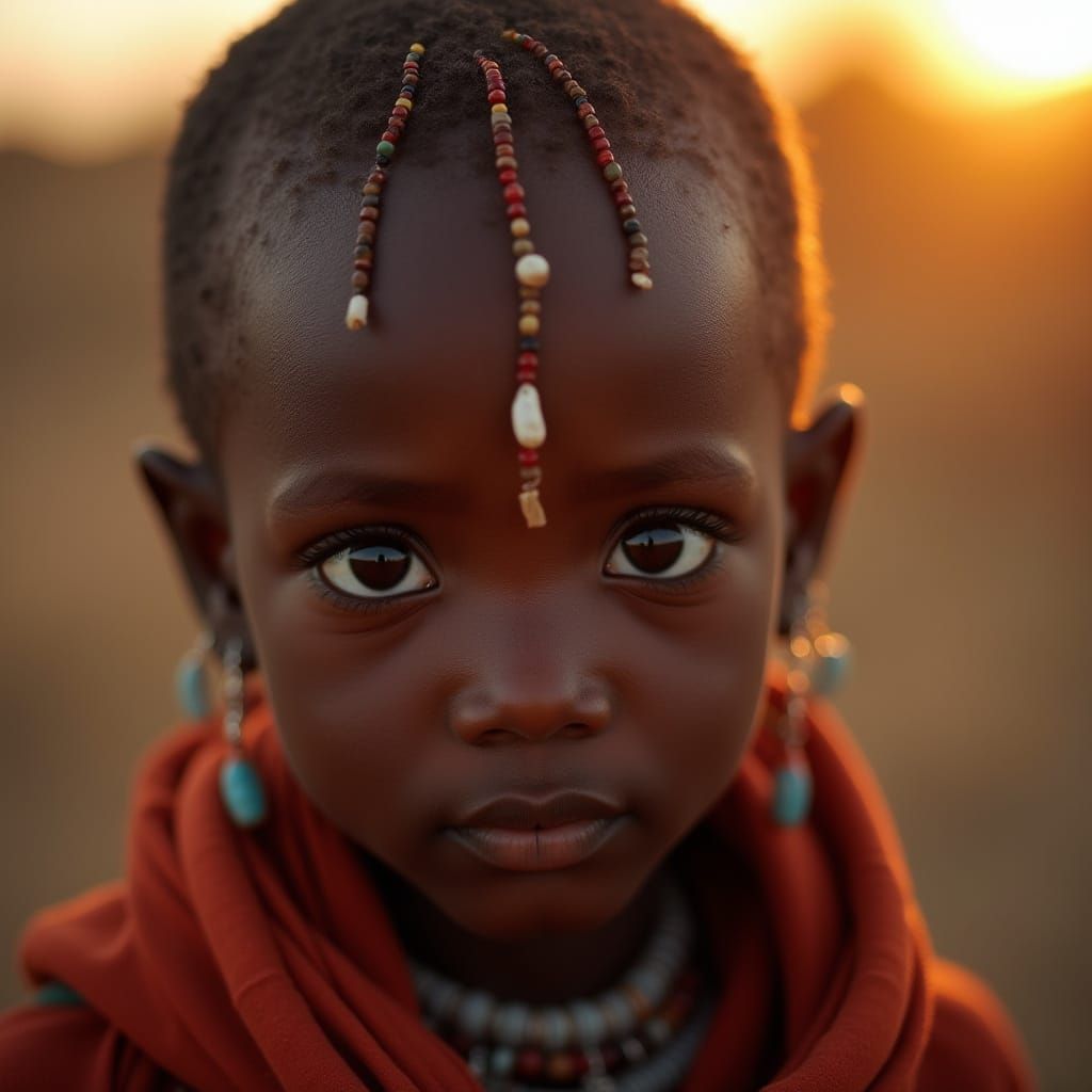 Maasai Girl  by @Fiction Robot