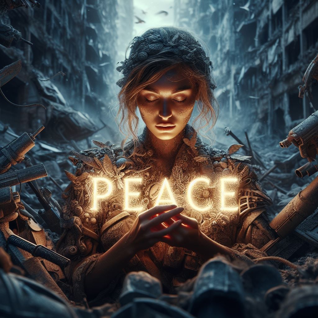 Radiance Amidst Ruin: A Portrait of Peace