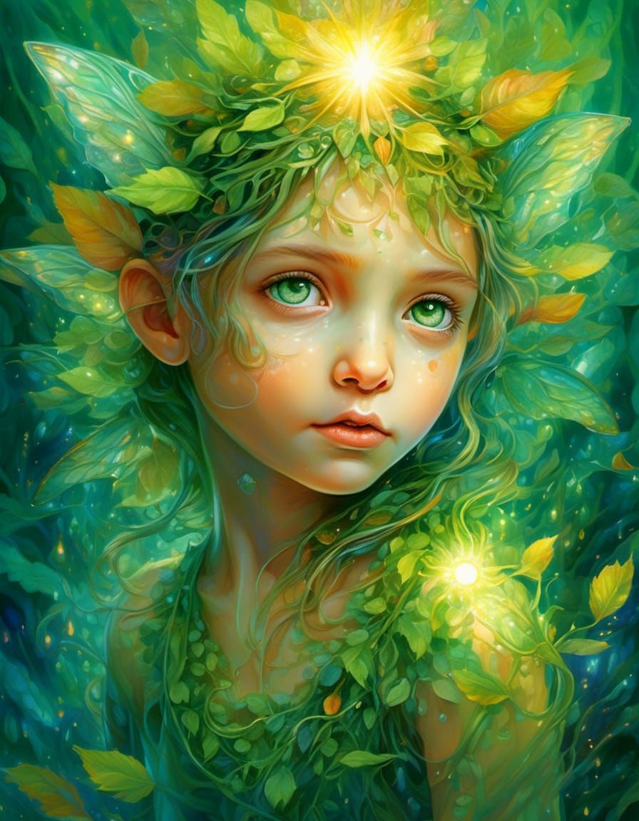 <lora:NC Hyperreal:1.0> baby fairy, very shy, opulent bright...