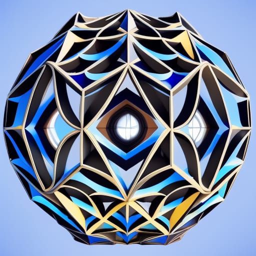 Detailed Mathematical geometric shape Blueprint of Octagon Sphere - AI ...