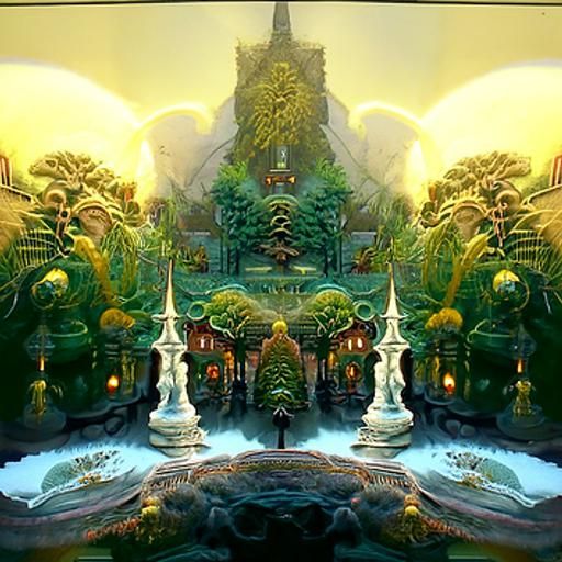 Cinematic fantasy landscape