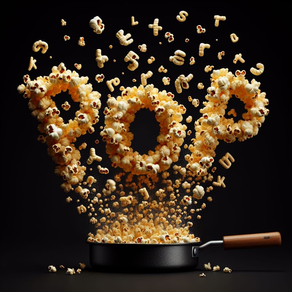 When the popcon pops from the pan, it sounds like "pop"