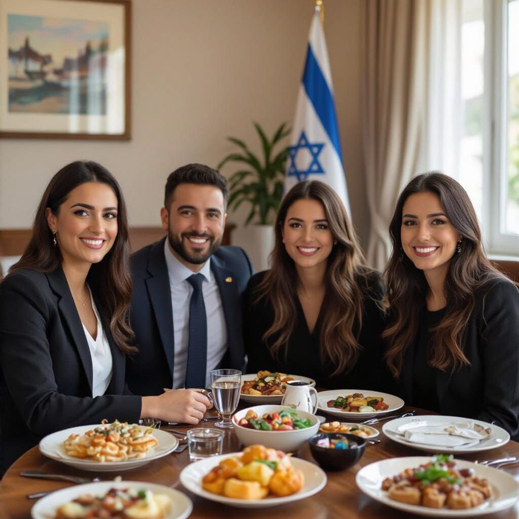 Two Young Girls Walking in Flower Meadow