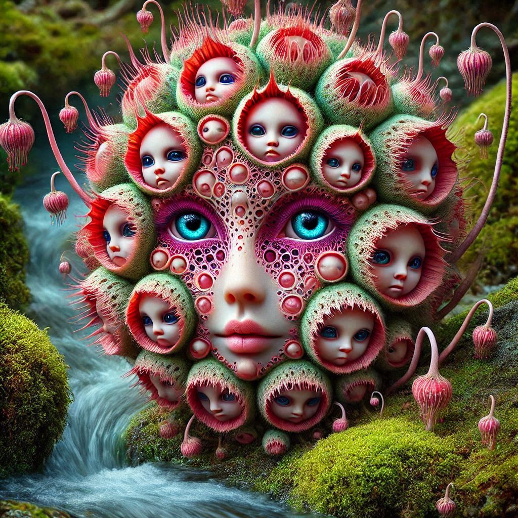 She Buds Out Babies From Her Face....