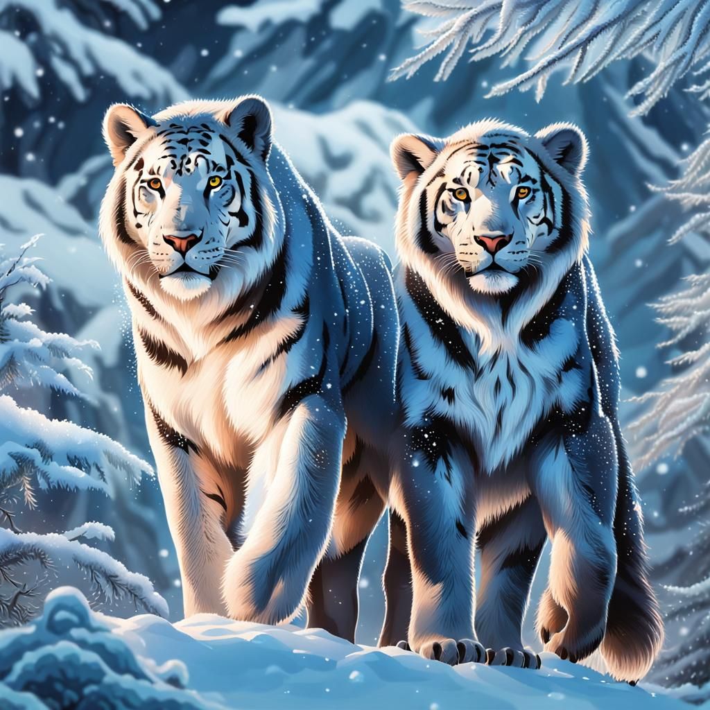 AI Image of Paw Prints, Owl, Mouse in Winter