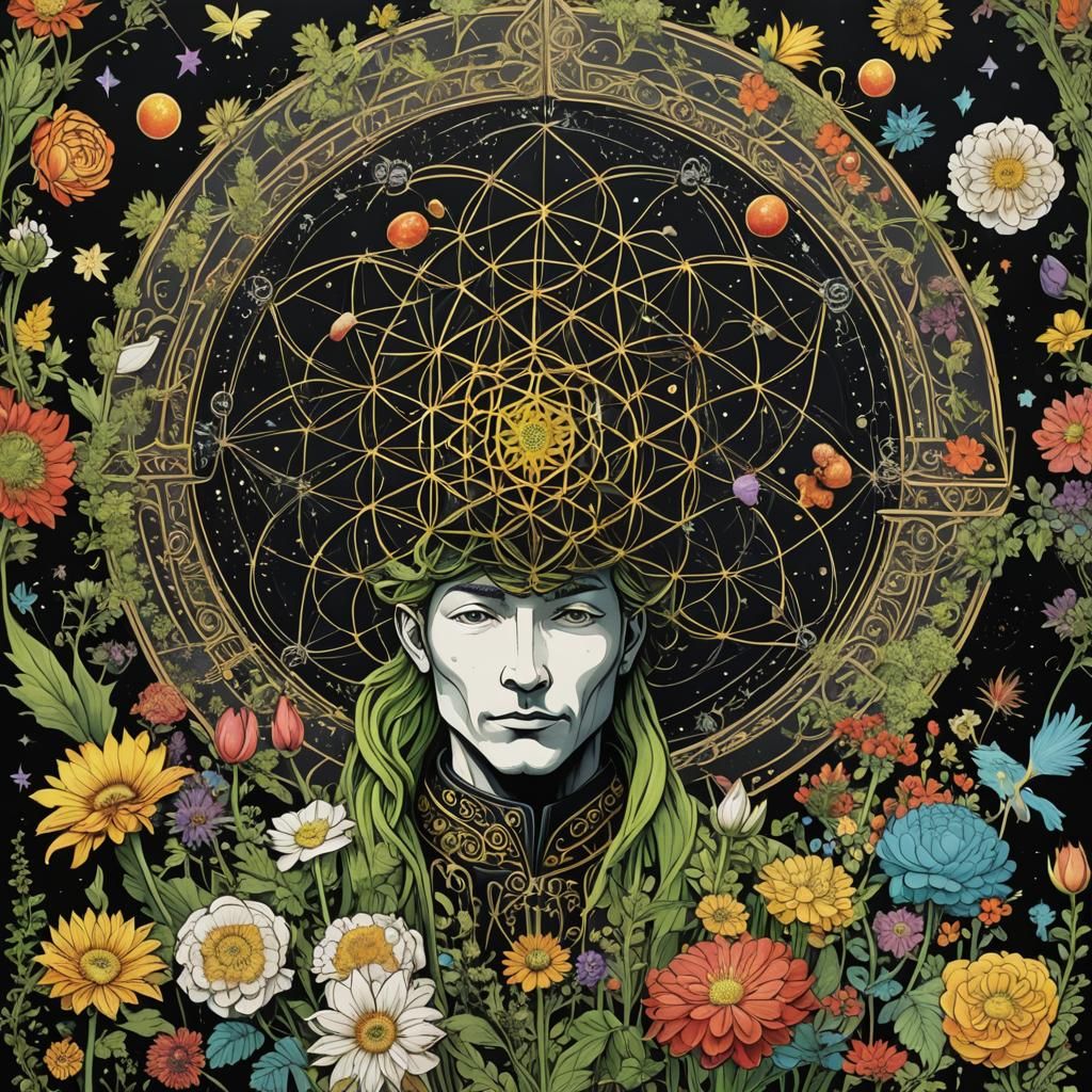 Merkcabas 
flower of life
labyrinth
tintin black board intri...