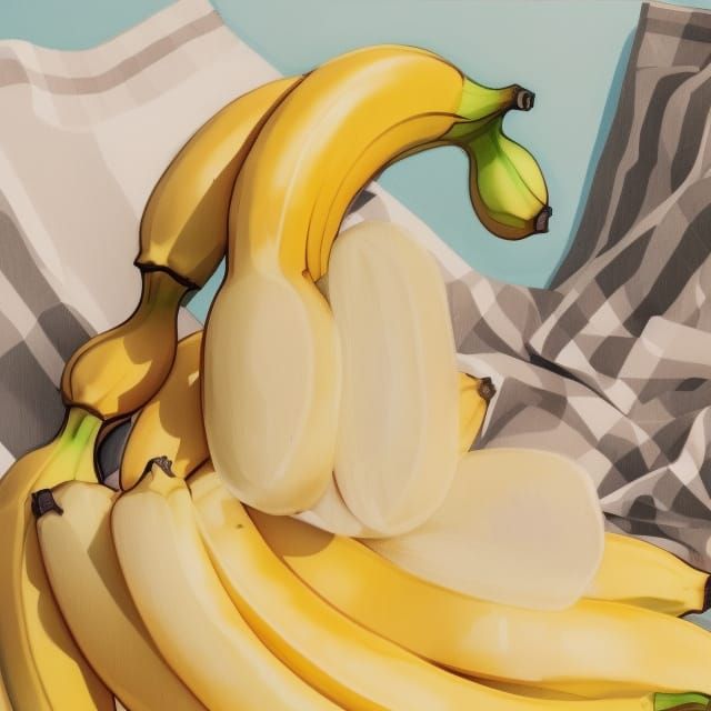 Perfect banana still-life