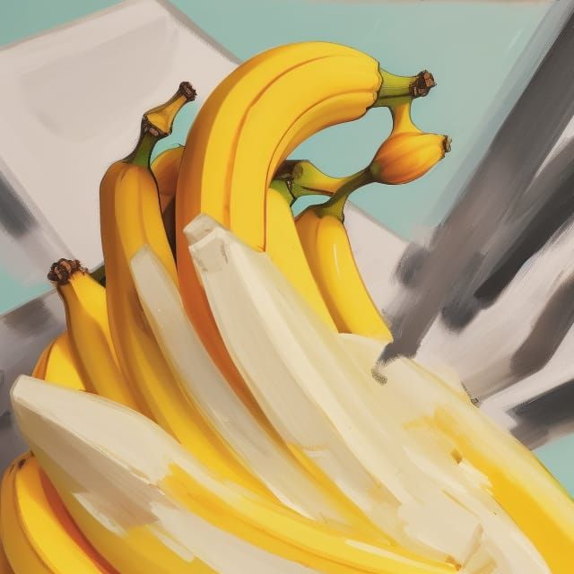 Perfect banana still-life