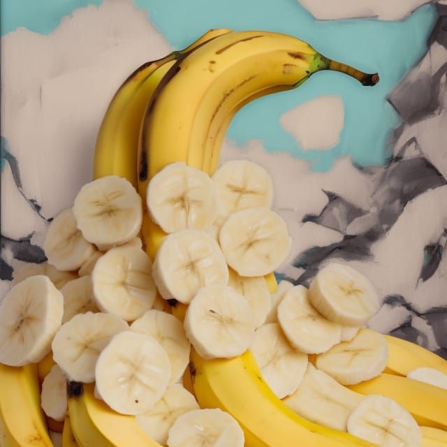 Perfect banana still-life