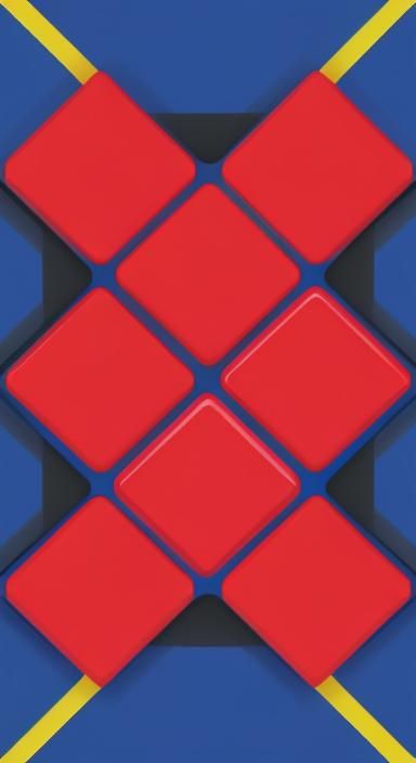 The image is a square with a blue background. In the center ...