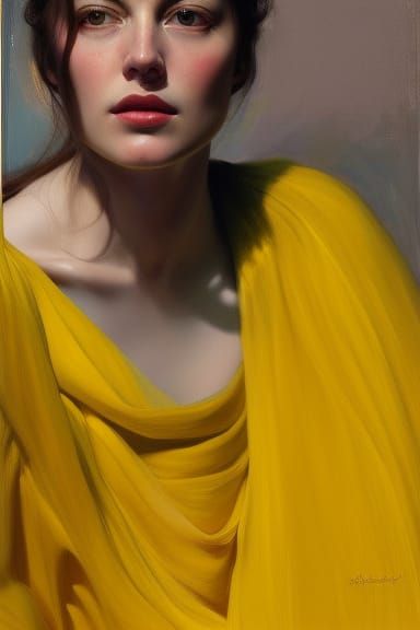 Woman in yellow