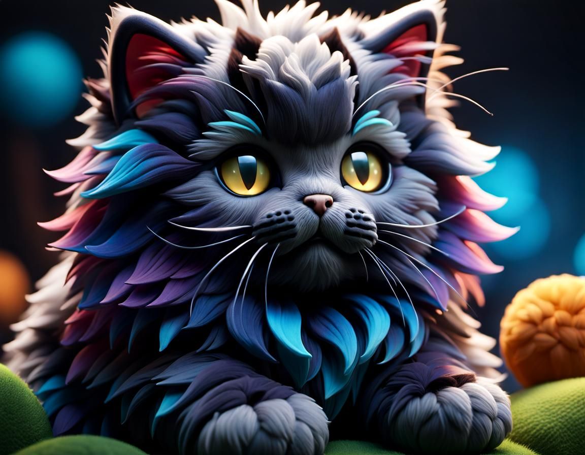 Fluffy toy cat