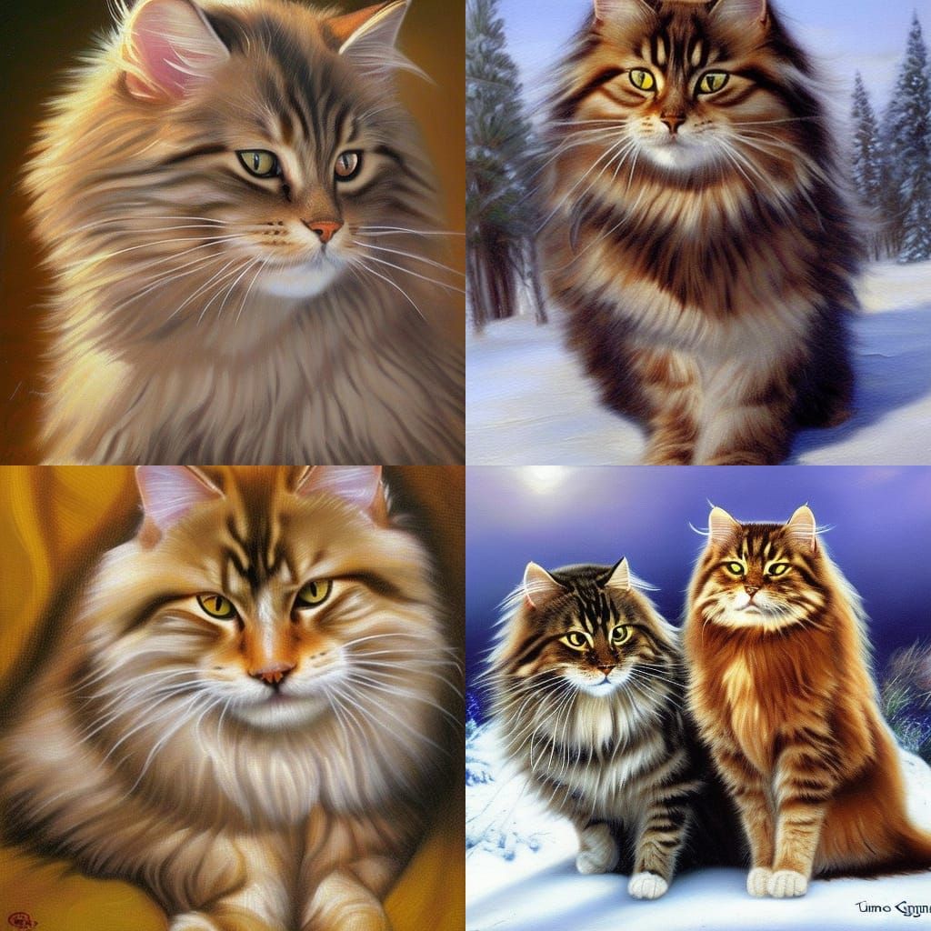 Beautiful Siberian cat