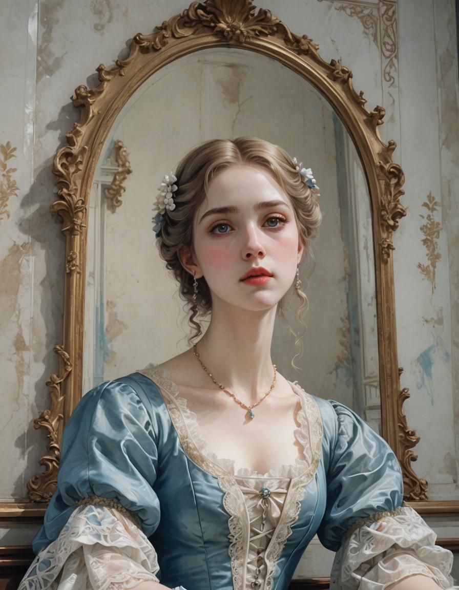 a young lady  by @William Blake