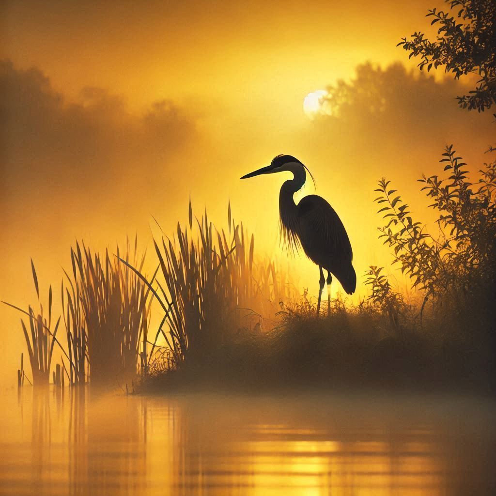 a heron