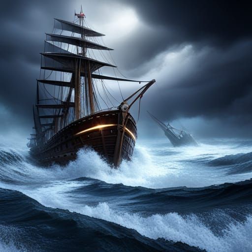 Ship in storm 8