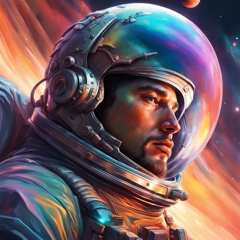 space but he is a man