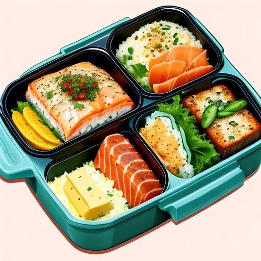 Ponze Butter Salmon Bento(girly food)