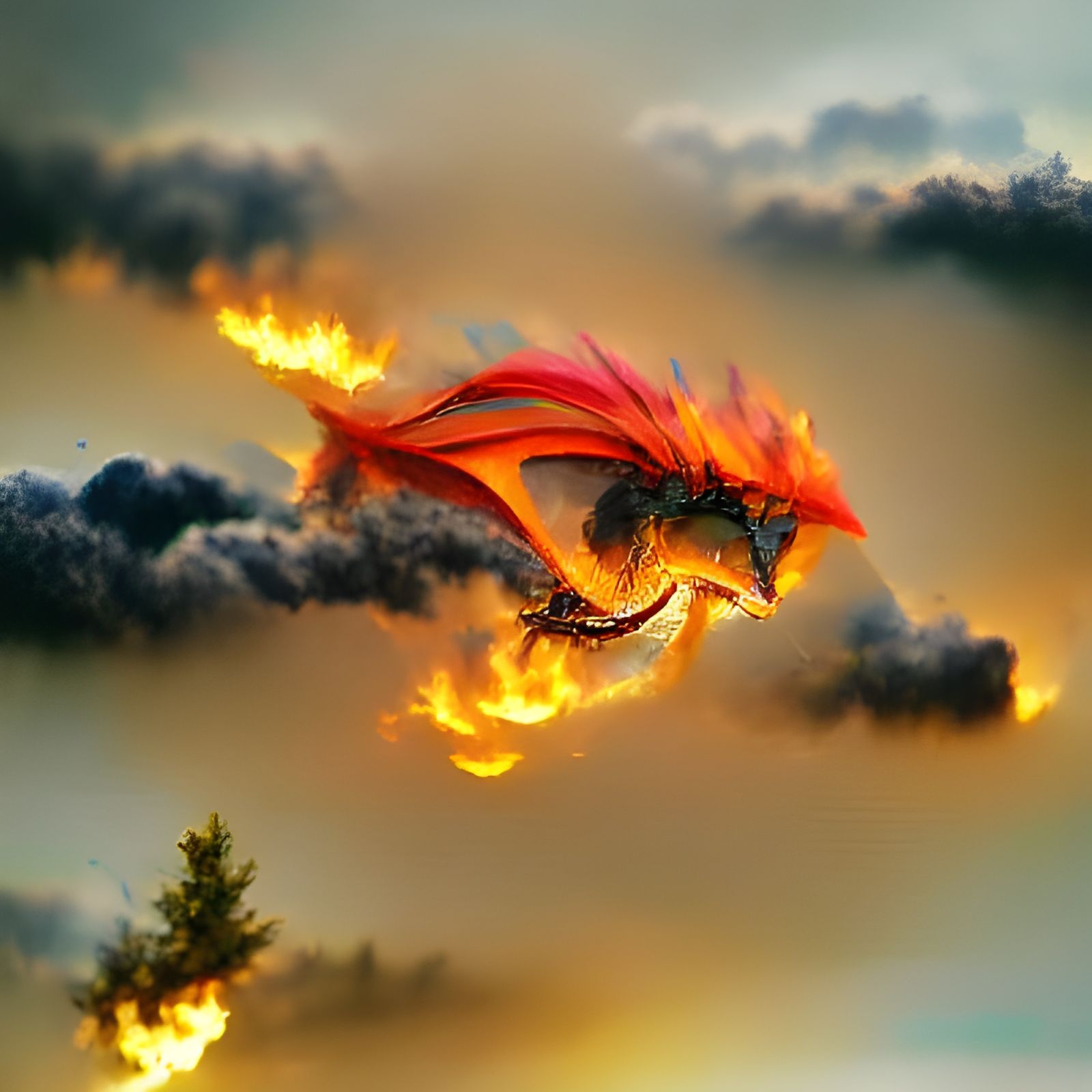 dragon on fire