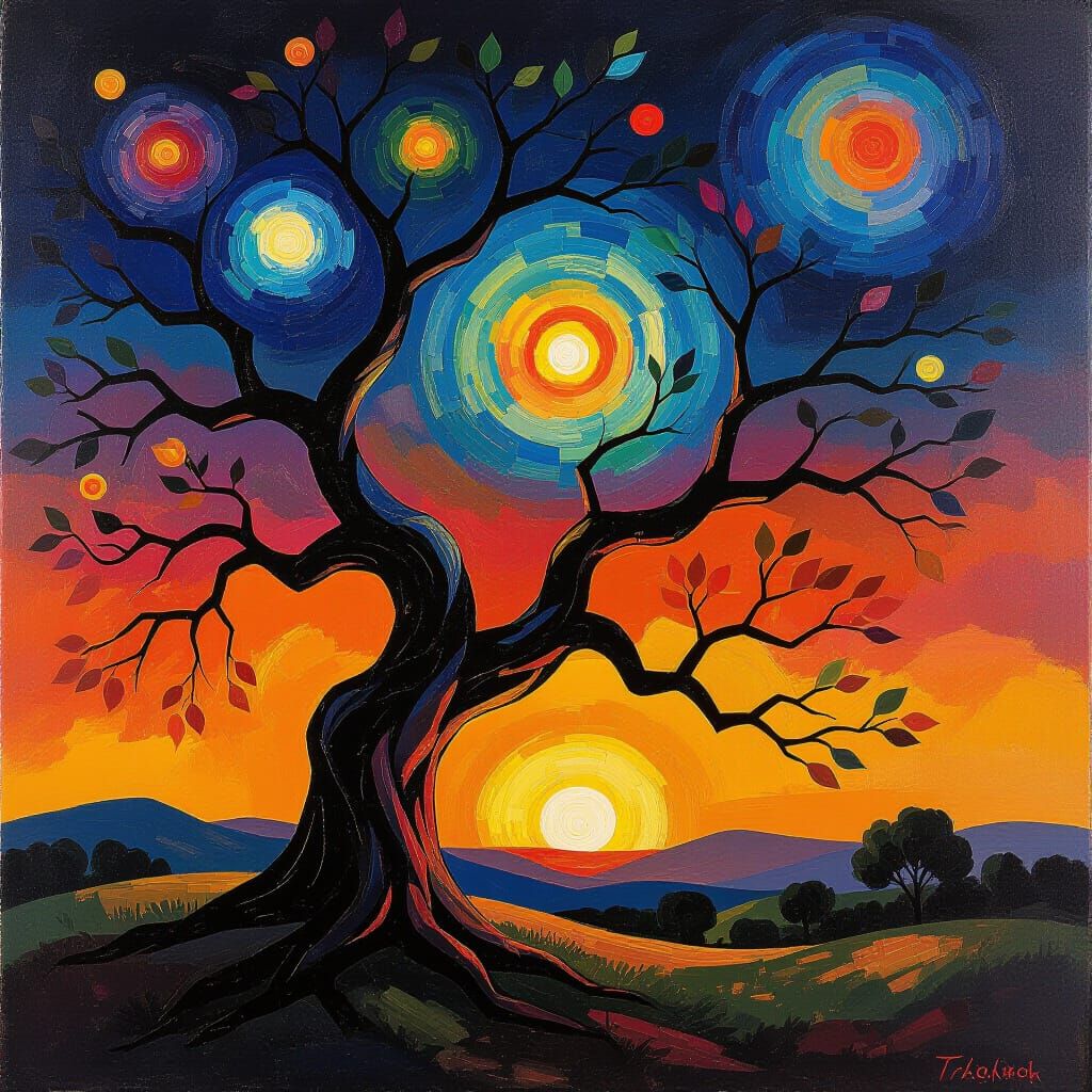 A solitary ancient tree, 