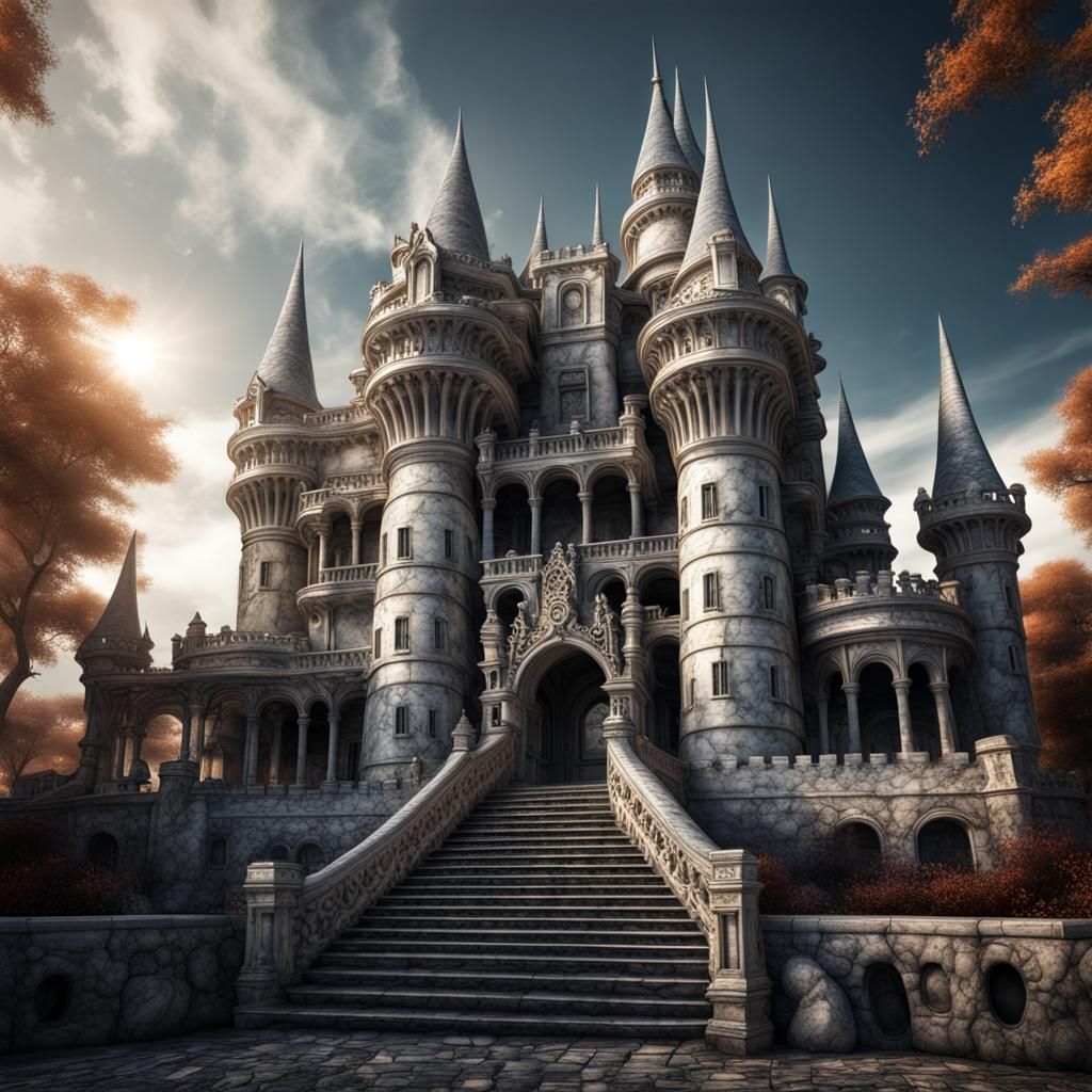 fantasy marble castle