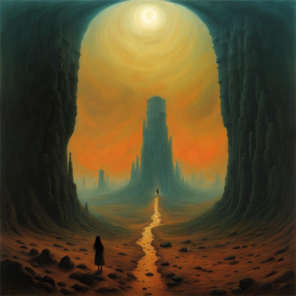 Arizona (by Zdzislaw Beksinski ) - AI Generated Artwork - NightCafe Creator