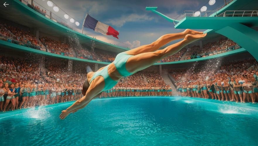 Swim Diving Team Performing