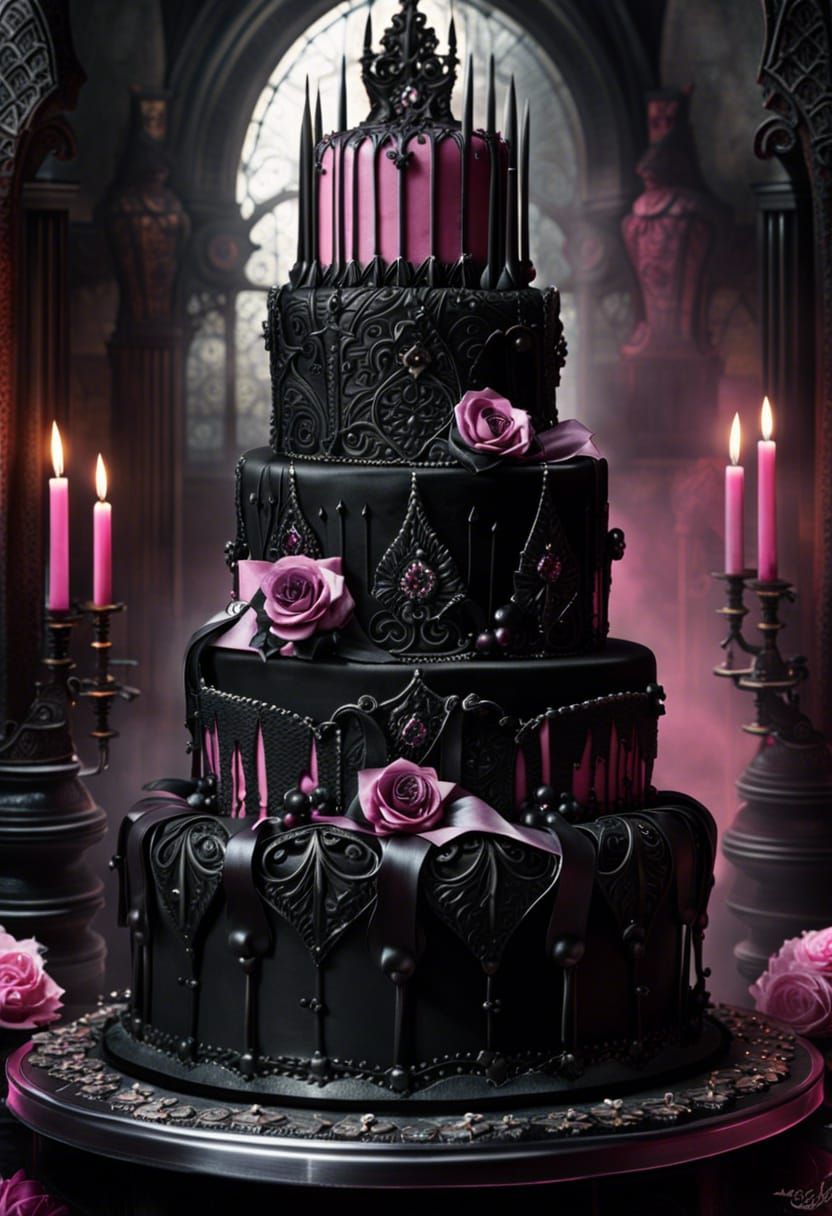 Goth cake  by @TanYG