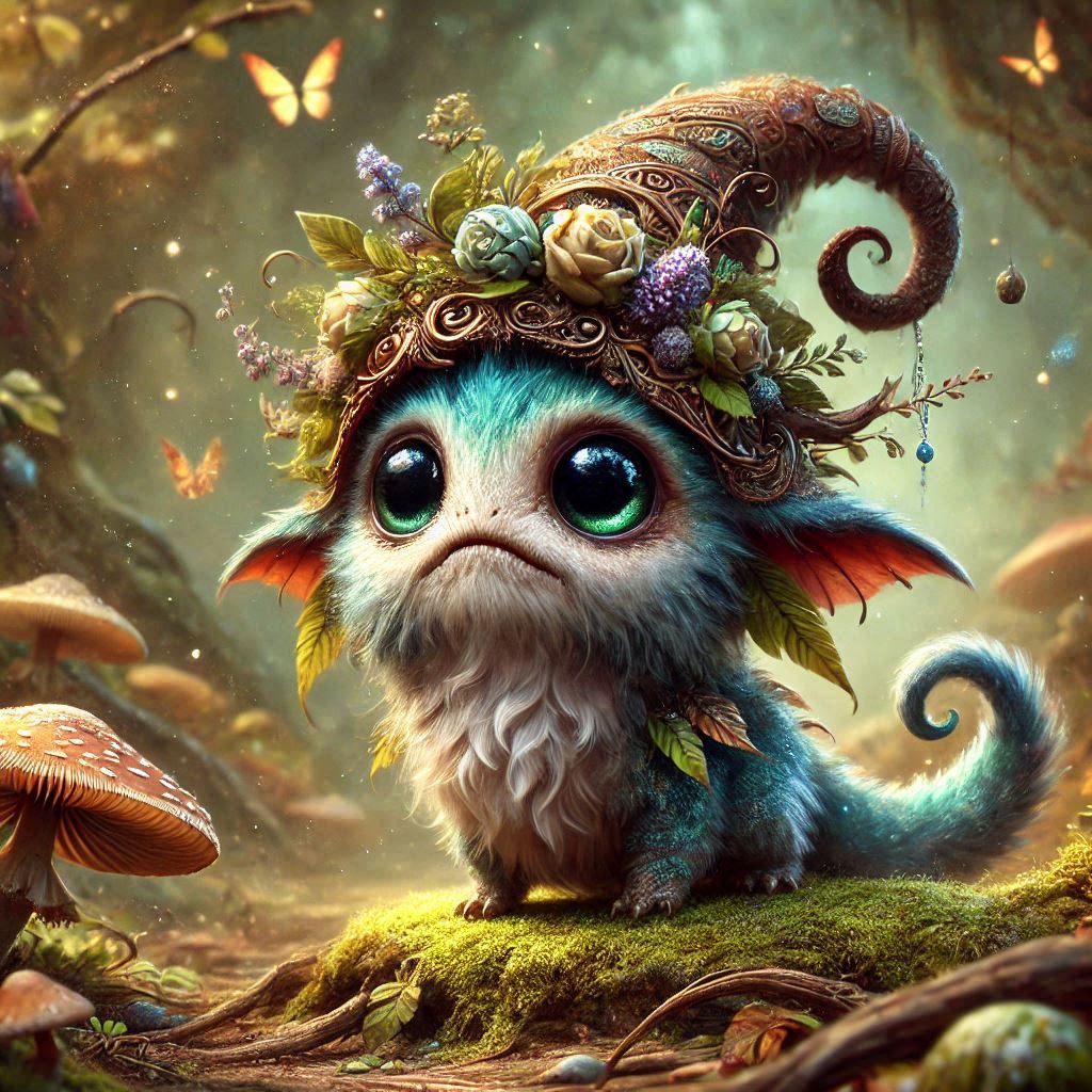adorable fairy-tale fantasy creature portrait..