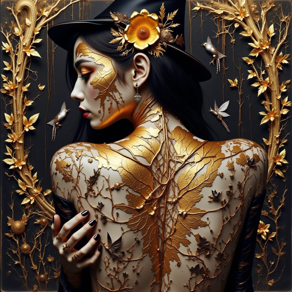 <lora:Golden Shadows:1.0> Witch