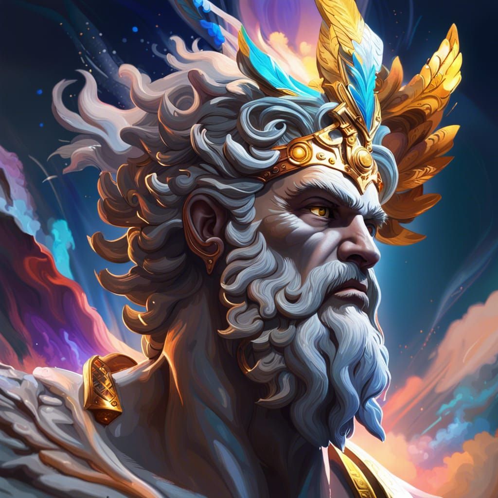 Greek God Zeus Art 4k - Etsy