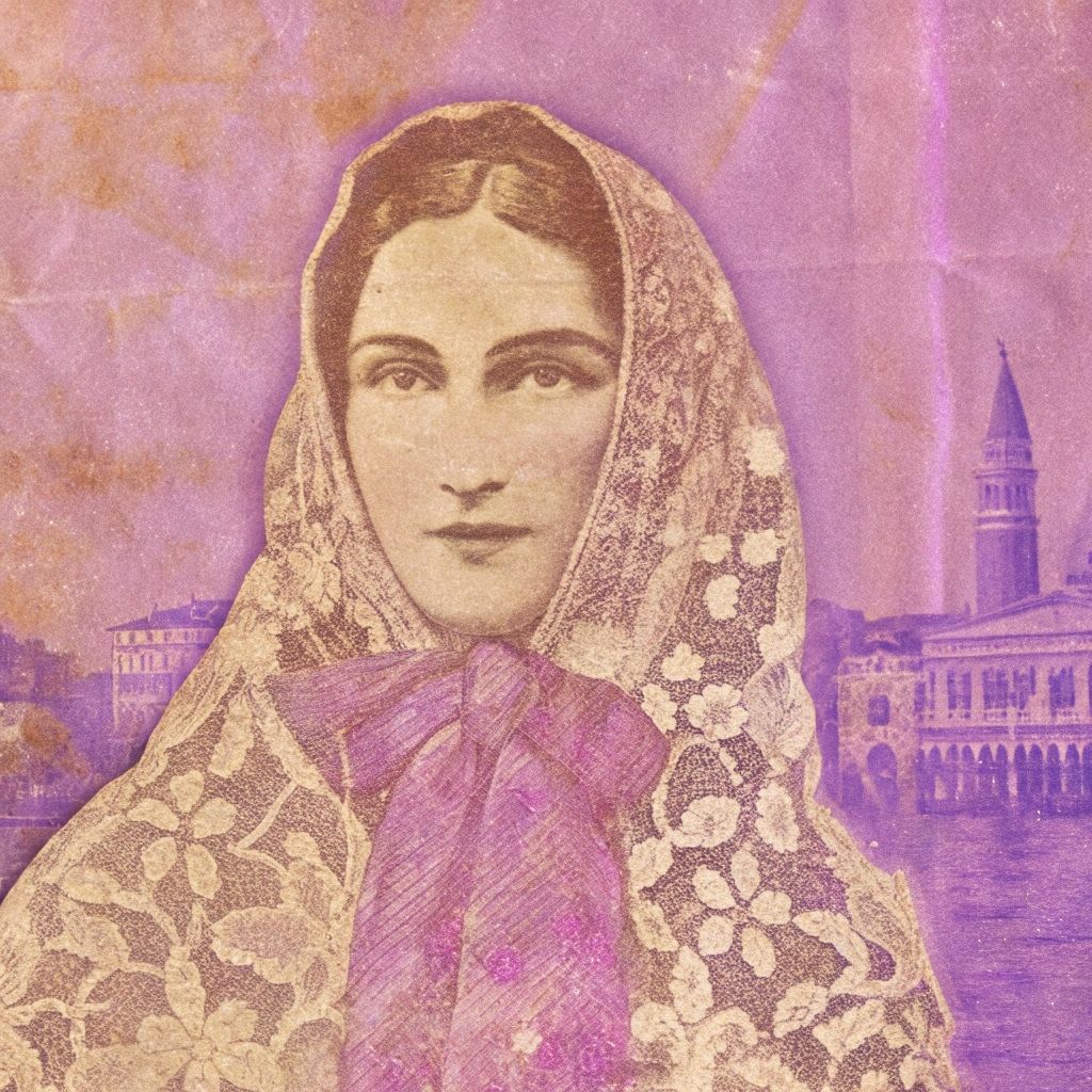 Venetian Woman Split Toned Art