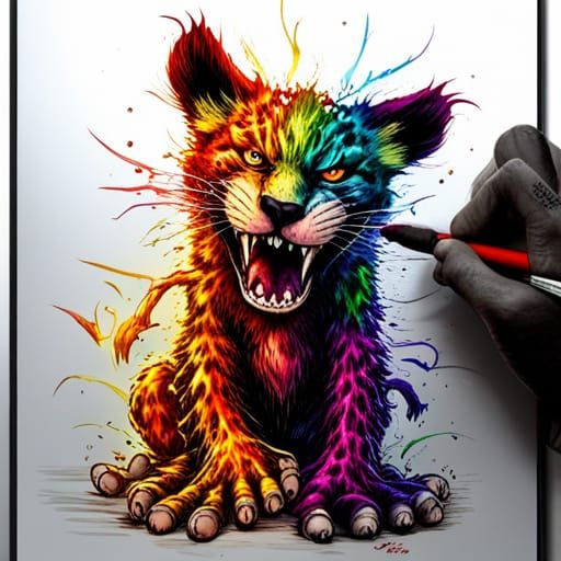 Rainbow Leopard  by @Learning From Scratch