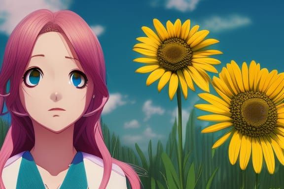 daisy Anime Key Visual, Deep Color, Intricate, 8k resolution...