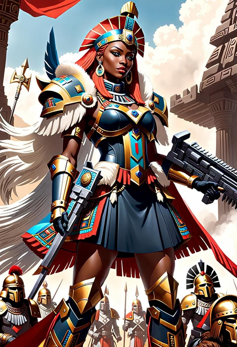 Warhammer 40k, Space Marine, beautiful woman, Aimée Caroline...